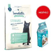 Sanabelle Sterilized Kısırlaştırılmış Tahılsız Kedi Maması 10 Kg+Paticat Kedi Kumu 10 Kg Hediye