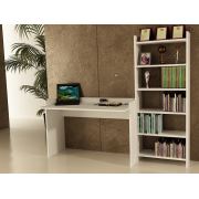 Sanal Mobilya Sirius Kitaplıklı Çalışma Masası 120-6B Beyaz