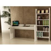 Sanal Mobilya Sirius Kitaplıklı Çalışma Masası 140-6A Beyaz