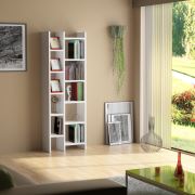 Sanal Mobilya Resital Beyaz Kitaplık 3D-2A-3B