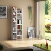 Sanal Mobilya Resital Beyaz Kitaplık 3D-2B-3A
