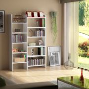Sanal Mobilya Resital Beyaz Kitaplık 3D-4A-6B
