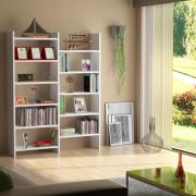 Sanal Mobilya Resital Beyaz Kitaplık 3D-6B-6A