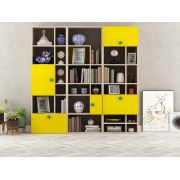Optibox Kitaplık Sol-Orta-Sağ Sonomo - Sarı