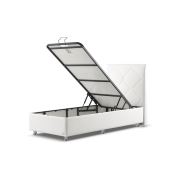 Sanatde Solo Beyaz Tek Kişilik Baza + Başlık 100x200 cm