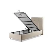 Sanatde Otantıc Krem Tek Kişilik Baza + Başlık 90x190 cm