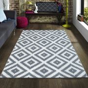 Saray Halı Tilla 012 Mozaik Desen Gri Modern Halı 120x170 cm