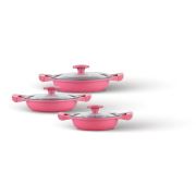 Schafer Grau Döküm Sahan Seti Pembe