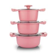 Schafer Grau Döküm Güveç Seti - Pembe