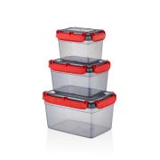 Schafer Green Plastik 3Lü Derin Sakla.Kabı - 6 Parça Kırmızı