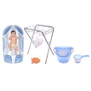 Sema Baby Lüks Bebek Banyo Seti 6 Parça - MAVİ