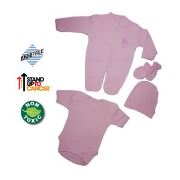 Sema Bebe 4 lü Premature Tulumlu Set - Pembe