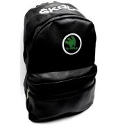 Simoni Racing Skoda Logo ve Yazılı Deri Sırt ve Bagaj Çantası 423141