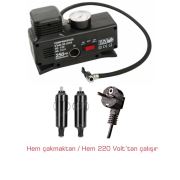 Sonax Oto Çakmağından ve 220 V Çalışan Çelik Gövdeli Lastik Şişirici Kompresör 57b008