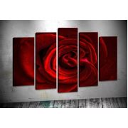 Tablocenter 5 Parçalı Çiçek Kanvas Tablo 60x100 cm