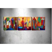 Tablo Center 3 Parçalı Kanvas Tablo 30x30 cm DRPRC6002
