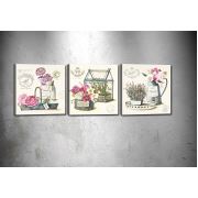 Tablo Center 3 Parçalı Kanvas Tablo 30x30 cm drprc9010