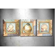 Tablo Center 3 Parçalı Kanvas Tablo 30x30 cm drprc9021