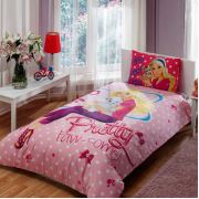 Taç Lisanslı Barbie Pretty Nevresim Takımı