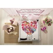 Taç Lisanslı Anneler Günü Minnie Flowers Nevresim Takımı
