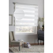 Taç Pliseli Beyaz Zebra Perde ZBR-J-300-01-02 60x200 cm
