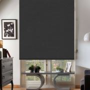 Taç Mat Polyester Stor Perde Siyah MP-124 Boy 260 100x260 cm