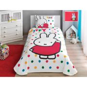 Taç Miffy Tek Kişilik Pike Takımı Desenli