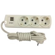 Tek-İş 3'lü Grup Priz 2 mt USB 2100 mA