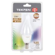 Tekfen 5 Watt Mum Led Ampul Beyaz Işık SPRC37 E14 BLS.