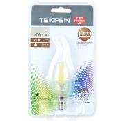 Tekfen 4 Watt Filament Led Ampul Beyaz Işık C35T E14 BLS. 4000K