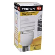 Tekfen Enerji Tasarruflu Full Spiral Ampul 20W Sarı Işık TP230-20HFSL/ T2W2