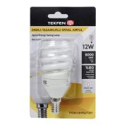 Tekfen Enerji Tasarruflu Full Spiral Ampul 12W Beyaz Işık Blister TP230-12HFSL /T2D1