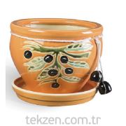 Seramik Saksı Küçük Zeytin VT.3483