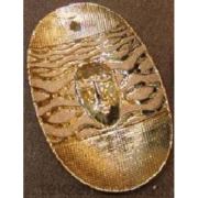 Dekoratif Varaklı Tabak 41x22x3.5 cm HS12407-1A