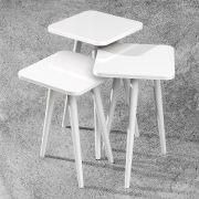 Zen Home Nils Moda Zigon Sehpa Beyaz