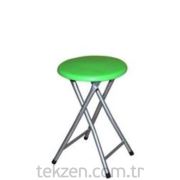 Tekzen Home Sarı Plastik Oturaklı Katlanır Tabure
