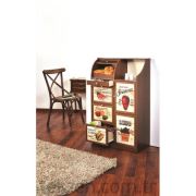 Karemo 2292M Baskılı Meşe Kiler Dolabı 110 x 68 x 35 Cm