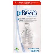 Dr. Brown's 1.Aşama Dar Ağız Biberon Emziği (2 Adet)