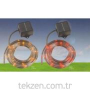 Solar Led'li Zincir 2,5 Metre Kırmızı Renk Işık