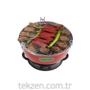 Nedyme Dumansız Kömürlü Mangal Kırmızı
