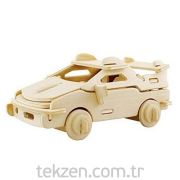 Tekzen JP150 Ahşap 3D Maket Yarış Arabası