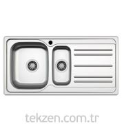 Asil AS16 L1,5 Göz Sağ Damlalıklı Düz Lavabo İnset 50*100 Cm 304 0,6 Satin (Şifon Dahil)