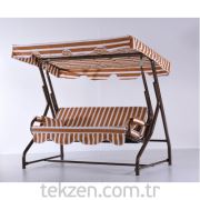 Erinöz 3 Kişilik, 200 cm, Ø51'lik Sabit Salıncak Bakır Renk (Standart Kumaş)