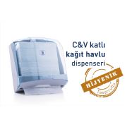 C-V Katlı Kağıt Havlu Dispenseri Şeffaf
