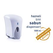 Hazneli Sıvı Sabun Dispenseri 1000Ml Beyaz