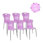 Plastik Sandalye Lila 6'lı