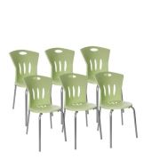 Plastik Sandalye Yeşil 6'lı