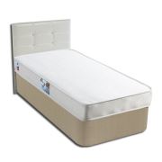 Tekzen Home Yatak Baza Başlık Seti 90x190 cm Star Set Beyaz