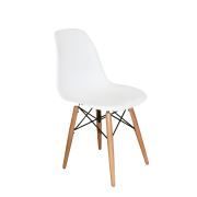 Tekzen Home Eames Sandalye Ahşap Ayaklı - Beyaz 4 Adet