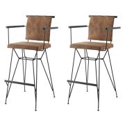 Tekzen Home Penyes Metal Kollu Bar Sandalye - 2 Adet